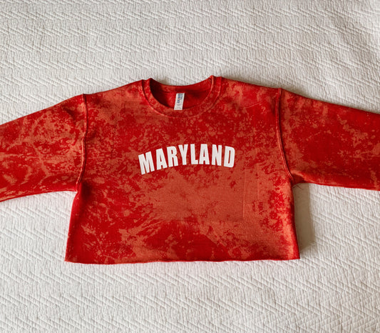 Cropped Bleached Crew Neck