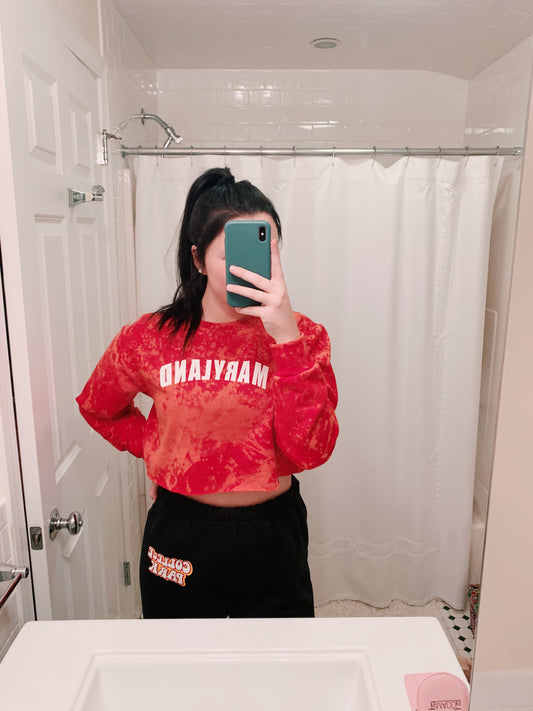 Cropped Bleached Crew Neck